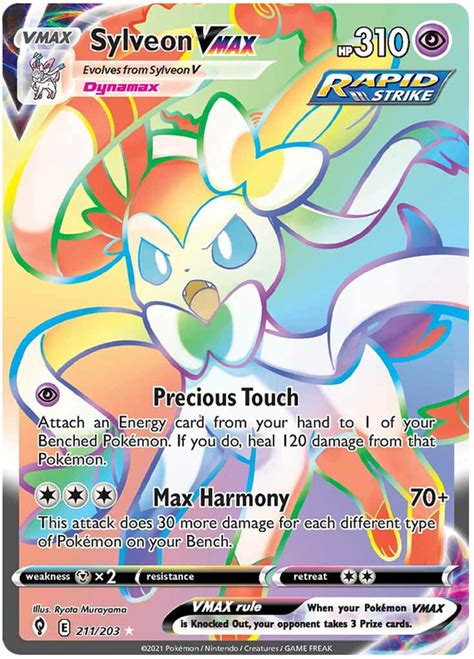 Sylveon Vmax Toque Precioso Maxiarmon A Evolving Skies Pok Mon