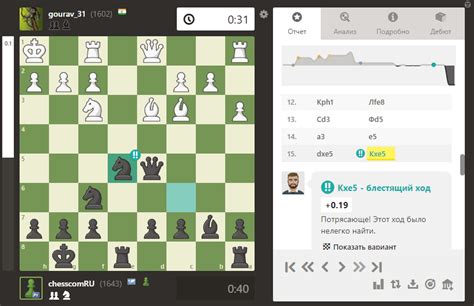Отчет о партии - новинка Chess.com - Chess.com