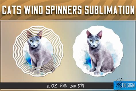 Cats Wind Spinners Sublimation Design Cats