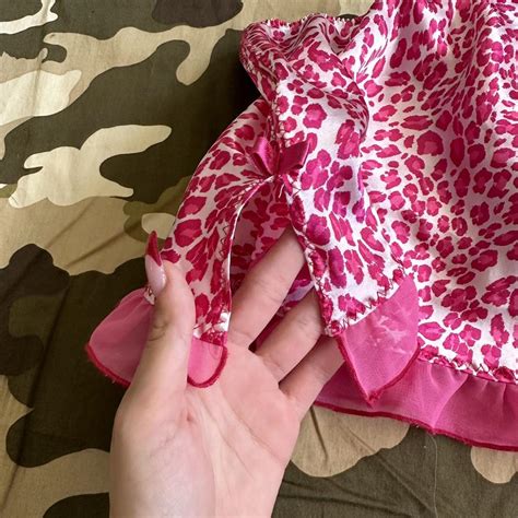 Y K Micro Mini Hot Pink Chettah Print Skirt Super Depop