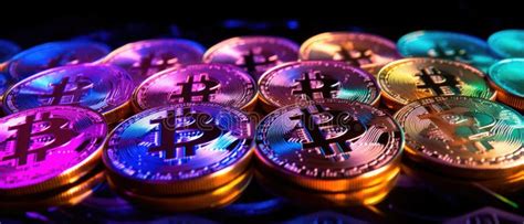 Bitcoin Gold Coin And Defocused Chart Background Virtual