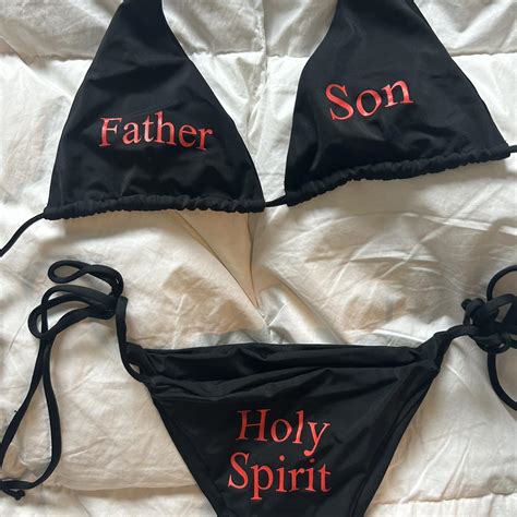 Praying Holy Spirit Bikini Size Small In Black And Depop