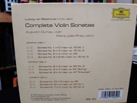 Beethoven Complete Violin Sonatas Augustin Dumay Maria João Pires Moscavide E Portela • Olx