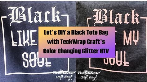 Let S Diy A Black Tote Bag With Teckwrap S Uv Color Changing Glitter