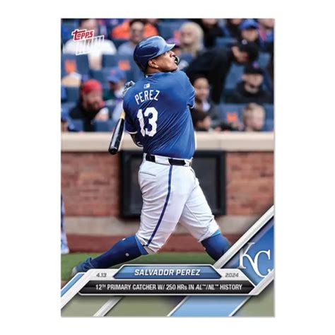 Topps Now Mlb Salvador Perez Kansas City Royals Prevendita