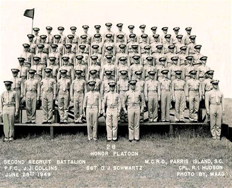 1949 Mcrd Parris Island Platoon 28 Parris Island Platoon Usmc