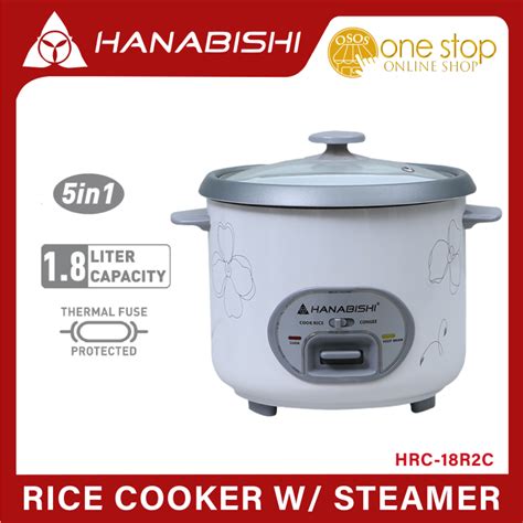 Hanabishi Original Rice Cooker 1 8L Serves 10 Cups Glass Cover W