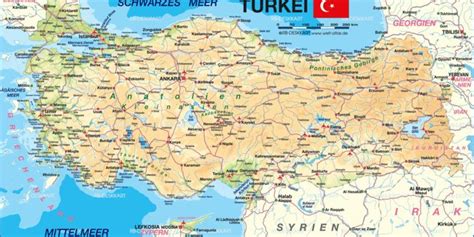 Map of Turkey (Country) with Cities, Locations, Streets, Rivers, Lakes ...