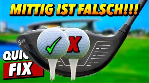 Golf Driver Richtig Ansprechen Mittig Ist Falsch Youtube