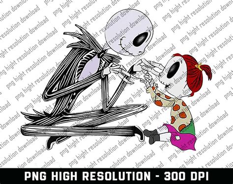 Jack Skellington Father of Nightmare With Daughter Wallen Png, Jack Skellington Father of ...