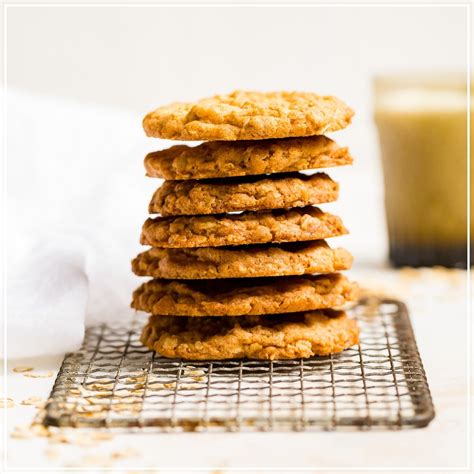 Old Fashioned Crisp Oatmeal Cookies Nourish And Fete