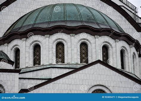 church  saint sava hram svetog save stock image image  orthodox