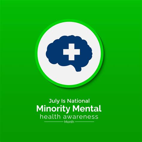 Minority Mental Health Awareness Month Banner Poster Card And Background Design Illustration