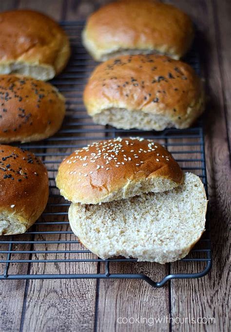 Whole Wheat Hamburger Buns Cooking With Curls