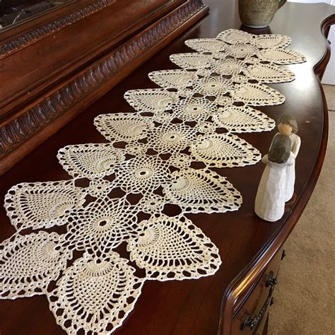 Another Gorgeous Runner In Ivory Crochet Table Runner Crochet