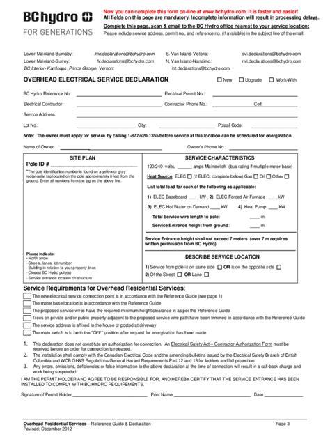 Bc Hydro Declaration Form Fill Out Sign Online DocHub