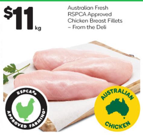 Australian Fresh Rspca Approved Chicken Breast Fillets From The Deli Offer At Woolworths