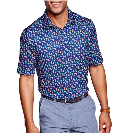 Johnston Murphy Xc Cocktail Performance Short Sleeve Polo Shirt