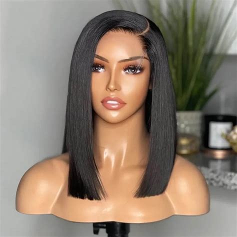 5x5 Bob Hd Lace Closure Wig Bone Straight Short Bob Human Hair Wig