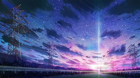 Sunrise Anime Road Sky Clouds Scenery K Hd Wallpaper Rare Gallery Hot