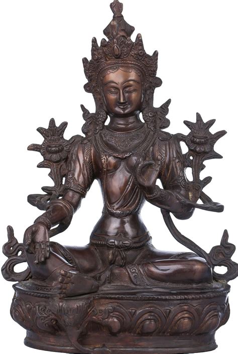 8 Tibetan Buddhist Deity Savior Green Tara In Brass Handmade Made In