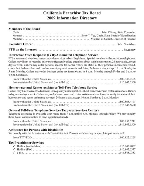 Ftb Ca Gov Forms Pdf