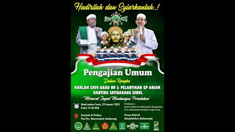 Live Pengajian Umum Dalam Rangka Harlah Satu Abad Nu Pelantikan Gp