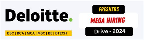 Deloitte New Hiring Engineering Mca Freshers Can Apply