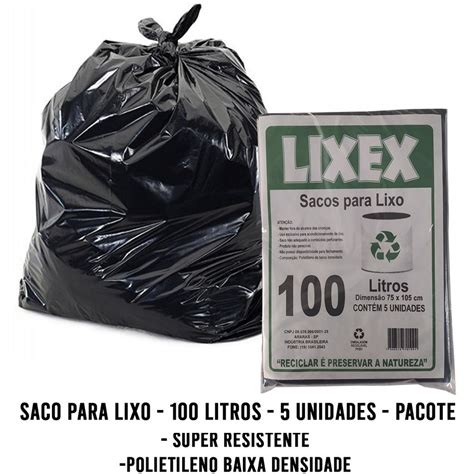 Saco De Lixo Lixex Litros Unidades Pacote Shopee Brasil