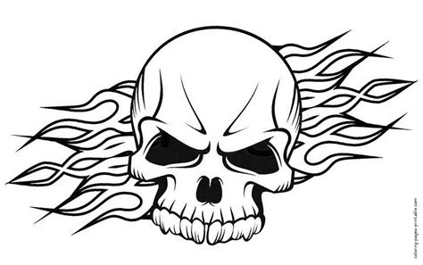 Flamed Skull Coloring Page Skull Art Drawing Skull Coloring Page Skulls Drawing Coloring Nation