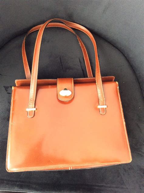 Vintage Bally Brown Leather Bag Etsy