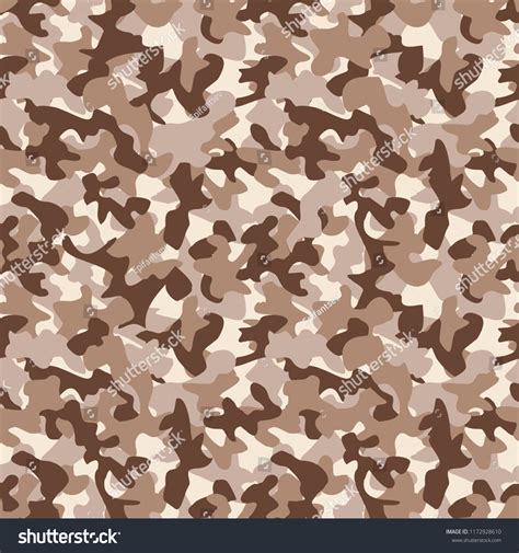 Military Camo Seamless Pattern Camouflage Backdrop Stock Vector