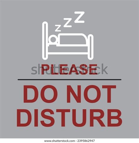 Do Not Disturb Warning Symbol Do Stock Vector Royalty Free 2395862947