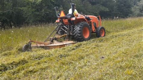 Brush Hogging Our Pastures With The L And A Ft Brush Hog Youtube