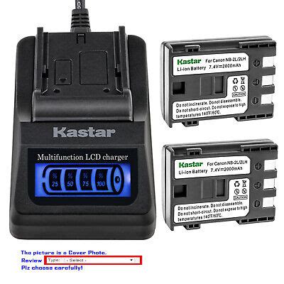 Kastar Battery Lcd Quick Charger For Canon Nb L Nb Lh Canon Vixia Hf