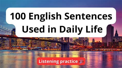 english sentences   daily life listening  speaking