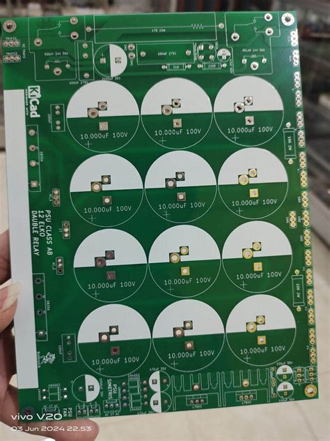 Pcb Psu Elco Class Ab Plus Softstart Extra Psu Simetris Pcb Dobel