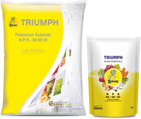 SPIC Triumph NPK 00 00 50 Sulphate Of Potash Southern Petrochemical