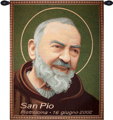 San Pio Father Pio Iii Italian Tapestry H X W