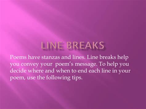 Line Breaks