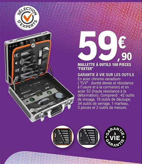 Promo Mallette Outils Pi Ces Foxter Chez E Leclerc Icatalogue Fr