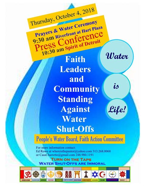 Prayers & Water Ceremony - Thursday, October 4th | Michigan Coalition for Human Rights