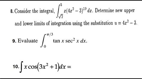 Calculus 2 Review For Test 3 Question 8 9 And 10 Youtube