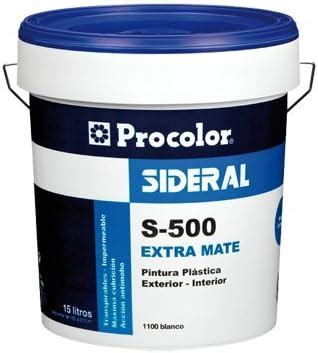 Pintura Plastica Procolor Sideral S 500 Blanco Mate 15 Lt Amazon Es