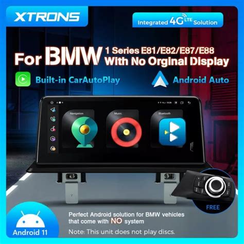 XTRONS QEB1087UN L AUTORADIO GPS BMW Serie 1 E81 E82 E87 E88 Android 11