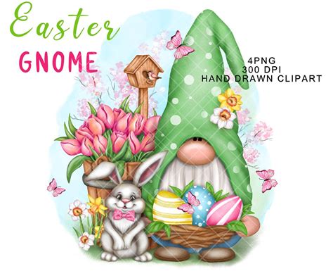 Easter Gnome Png Spring Clipart Cute Gonk Decal Tumbler Sublimation