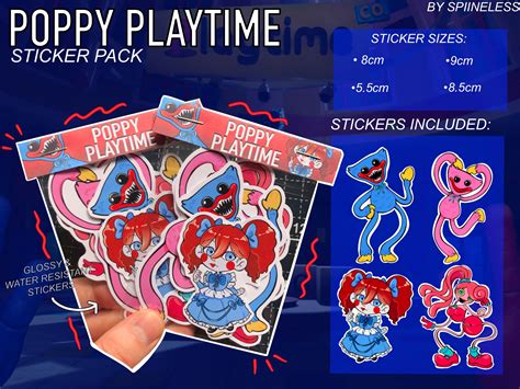 Poppy Playtime Sticker Pack Etsy