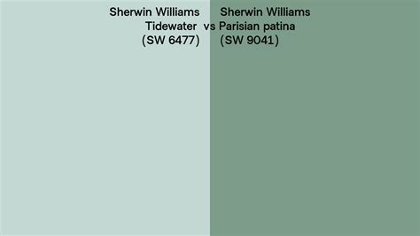 Sherwin Williams Tidewater Vs Parisian Patina Side By Side Comparison