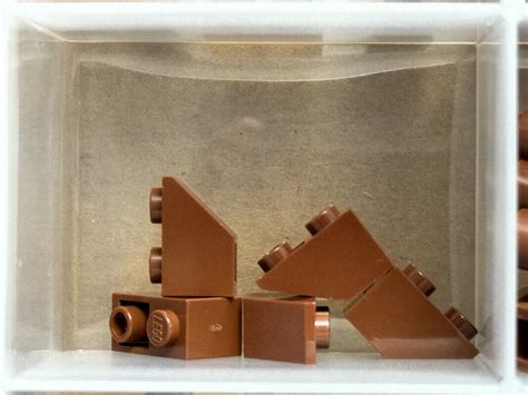 LEGO Parts Reddish Brown Slope Inverted 45 2 X 1 No 3665 QTY 5