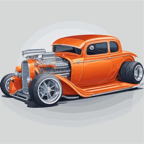 Premium Vector Hot Rod Car Vector On A White Background